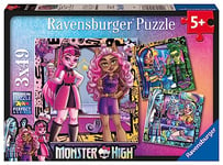 Ravensburger Monster High Puzzle 3 x 49 pièces pour Enfants à partir de 5 Ans, 5723