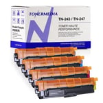 TONERMEDIA - x4 Toner Brother TN-243 / TN-247 compatibles (1 Noir, 1 Cyan, 1 Magenta, 1 Jaune)
