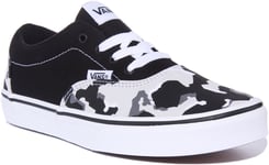 Vans Doheny Juniors Lace Up Casual Classic Trainers In Black White UK Size 3 - 6