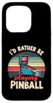 Jeu d'arcade vintage Pinball Machines Lover Coque pour iPhone 15 Pro