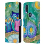 Head Case Designs Officially Licensed Wyanne Wishing The Night Away Owl Leather Book Wallet Case Cover Compatible With Motorola One Vision