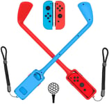 Adaptés À La Commande Nintendo Switch Joy-Con Deux Ensembles, Accessoires De Jeu De Golf Mario (Rouge Et Bleu)