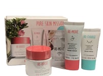 Clarins Pure Skin Mission Kit  Re-boost Cream Re-move Cleanser Re-charge Mask