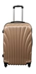 Koffert - Hardcase koffert - Mediumstorlek - Guld mussla - Exklusiv reseväska