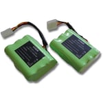 Vhbw - Sparset 2x batterie Ni-MH 3500mAh (7.2V) pour aspirateur Neato Signature, Pro, Robotics XV-25 remplace 945-0005, 945-0006, 945-0065.