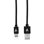 USB A til USB C-kabel V7 V7U2AC-2M-BLK-1E     Sort