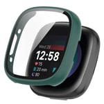 Fitbit Versa 4 / Sense 2 Skal i Hårdplast med Inbyggt Skärmskydd - Grön