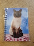 Chocolate Point Siamese Cat notebook Siamese cats Notebooks lined A6 Notepad 3D