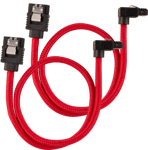 Corsair SATA-kabel Vinklad Röd 30cm 2-pack