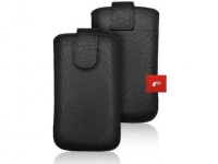 Partner Tele.com Forcell Slim Kora 2 Fodral i läder - för Samsung I9100 Galaxy S2/LG L7/Xperia J svart