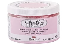 Rayher Chalky Finish peinture craie faite à base d'eau peinture à la craie pour un style shabby-chic, vintage & maison de campagne peinture pour meubles 118 ml pour env. 2,7 m² rosé