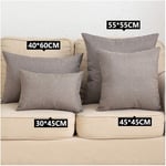 Coliang Gray Coffee Pillow Case, Solid Multiple Color Simple Linen Throw Pillow Cases Sofa Cushions Pillowcases Back Office Car Bedroom Pillow Covers 12x18 Inch (30x45CM) - Gray Coffee