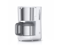 Braun IDCollection KF1505 WH, Droppande kaffebryggare, 1,2 l, Malat kaffe, 1000 W, Vit