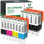 Economink 580 581XXL Ink Cartridge Compatible for Canon PG580XXL CL581XXL 580 581 XXL for Pixma TS8350 TS9150 TS8250 TS8150 TS8251 TS8151 TS8152 TS8252 TS9155 ​Printers (12-Pack)