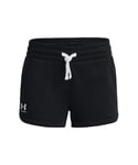 Under Armour Girls Girl's UA Rival Fleece Shorts in Black - Size 6-7Y
