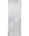 Silverfärgat Dörrdraperi 250x90 cm