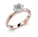 Festive Classic 23 solitaire diamantring 1,00 ct rosevitguld 686-100-PV