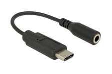 Delock - lyd adapter - 24 pin USB-C til mini-phone stereo 3.5 mm - 14 cm
