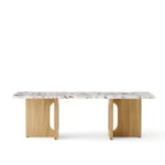 Audo Copenhagen - Androgyne Lounge Table, Natural Oak / Calacatta Viola - Träfärgad,Vit - Soffbord - Trä/Sten/Plast