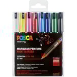 Set med 8 Markörer - POSCA - PC1MR - Extra fin spets - Oföränderlig - Grundfärger