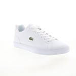 Lacoste Lerond Pro Bl 23 1 Cma Mens White Leather Lifestyle Trainers Shoes