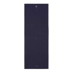 Manduka Yogitoes Yoga Towel – Rubber Grip Dots Non-Slip Bottom, Quick Dry Fitness Towel for Hot Yoga, Pilates, Exercise - 79 Inch, Midnight