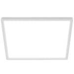BRILONER - Plafonnier LED au design ultra mince en blanc, Luminaire Plafonnier carré 18W avec rétroéclairage indirect, Plafonnier Chambre, Plafonnier Salon, Lampe Chambre, Lampe Cuisine
