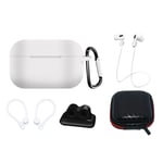 AirPods Pro 2 / AirPods Pro 1 Silikonfodral Set - Vit
