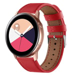 Lenlun Compatible for Galaxy Active 40mm/ Galaxy Watch 42mm Strap, 20mm Soft Leather Replacement Band Watchband Bracelet for Samsung Gear S2, Gear Sport, Garmin Vivoactive 3 Women Men (Red)