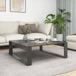 vidaXL sofabord 100x100x35 cm konstrueret træ grå højglans