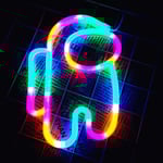 Astronaut Neon Skylt Ljus Astronaut Neon Skyltar USB eller Batteridriven för Barer i Barer i Sovrummet i Sovrummet (flerfärgad)