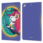 Head Case Designs Officially Licensed Peanuts Cowabunga Surf Snoopy Boardwalk Airbrush Leather Book Wallet Case Cover Compatible With Apple iPad mini (2019)