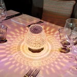 Kristall Diamant Bordslampa, 16 Färgförändrande RGB Touch Control Nattljus, Uppladdningsbar Sänglampa med Fjärrkontroll