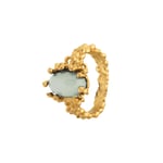 House of Vincent Delusive Truth Ring Chalcedony Gilded Ring 18 kt. VJ184-URG-BC-56 - Dame - 925 sterling silver