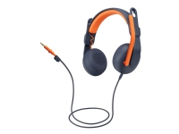 Logitech Zone Learn Wired On-Ear Headset for Learners, 3.5mm AUX - Hörlurar med mikrofon - på örat - ersättning - kabelansluten - 3,5 mm kontakt