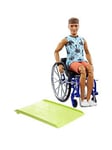 Barbie Ken Fashionista Doll #195 With Wheelchair &Amp; Ramp