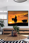 72" Manual Wall/Ceiling Mounted Projector Screen