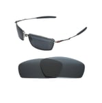 NEW POLARIZED BLACK REPLACEMENT LENS FOR OAKLEY SQUARE WHISKER SUNGLASSES