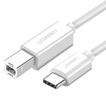 Ugreen USB-C till USB-B 2.0 Skrivarkabel 1.5m - Vit