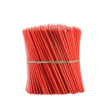Danilovo Beeswax Taper Candles (Red) - Orthodox Church Candle Tapers for Prayer, Ritual, Christmas - No Soot, Dripless, Tall, Bendable, N60, Height 20,5 cm, Ø 6,6 mm (200 pcs - 1334 g)