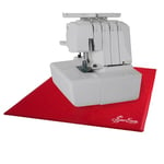 Sew Easy Overlocker Mat - Non-Slip Muffling Sewing Machine Mat – Reduce Noise, Vibration Movement, Surface Protection, 40 x 40cm, Red