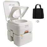 VEVOR Portable Toilet Flush Travel Camping 20L Commode Potty with Carry Bag