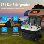 Homavo - Réfrigérateur Portable,Glaciere electrique a Compression,42L Mini Frigo Congelateur Compresseur avec contrôle APP,12/24 v dc et 100-240 v ac