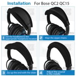 Geekria Headband Cover Compatible with Bose QuietComfort 2 (Black)