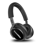 Textured Skin Stickers for Bowers and Wilkins PX5 Headphones (Black Leather)