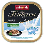 Ekonomipack: Animonda Vom Feinsten Adult Milkies in Sauce 64 x 100 g - Kanin i gräddsås