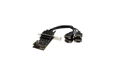 StarTech.com RS232 PCI Express seriellt kort med 4 portar och breakout-kabel - seriell adapter - PCIe - RS-232 x 4