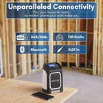 Work Site Radio | USB Rechargeable | DAB+ FM Bluetooth AUX | Similar to Makita