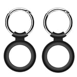 Airtags Case Keychain, Soft Silicone Case Compatible with AirTag (2021), 2 Pack, Soft and Flexible Tag Holder, Portable Protective Cover, Keeps Signal Strong