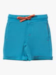 Little Green Radicals Baby Organic Cotton Comfy Jogger Shorts, Blue Marl